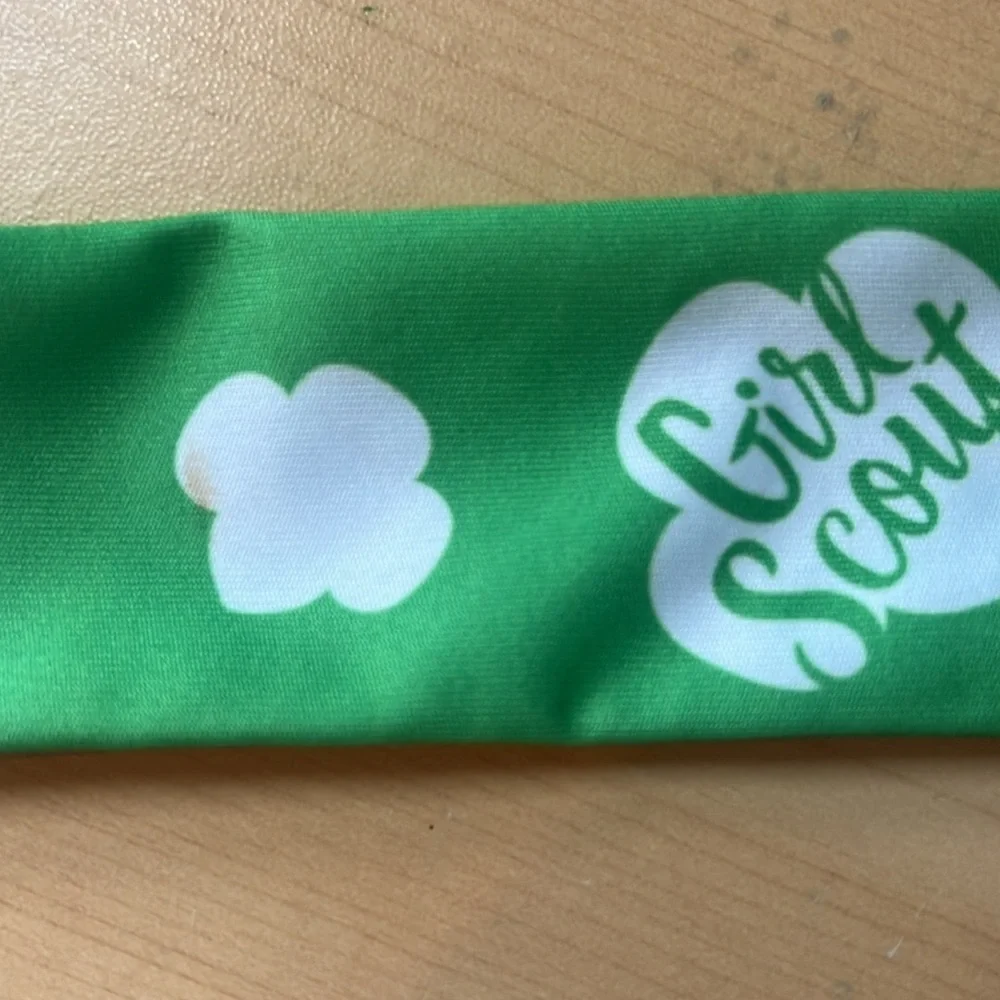Girl Scouts green ribbon hair bow lot